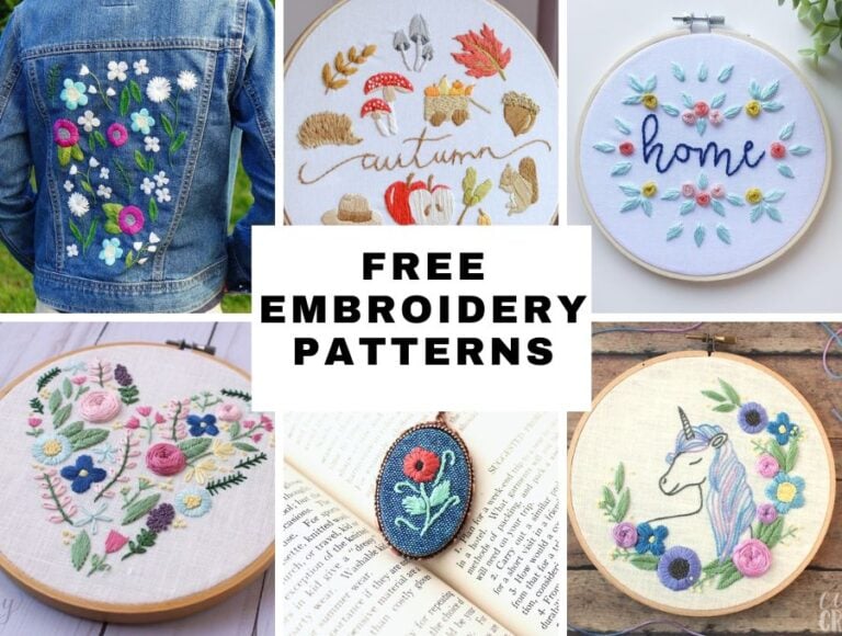 26+ Free Hand Embroidery Patterns (Adorable and Easy)
