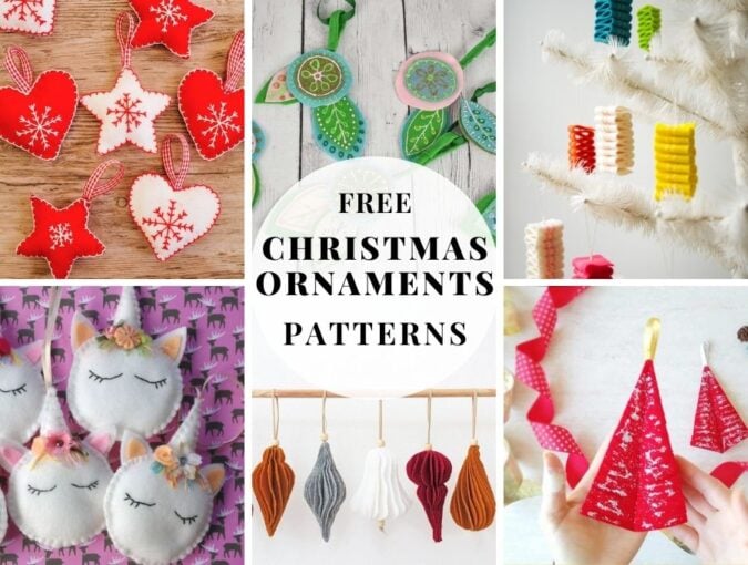 35+ Free Felt Christmas Ornament Patterns - Happiness is Homemade