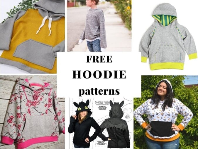 20+ Free Hoodie Sewing Patterns For Stylish Layering (Wear Anywhere And Everywhere) ⋆ Hello Sewing