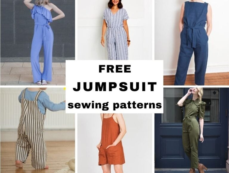 25+ Free Jumpsuit Sewing Patterns (Rompers, Overalls, Dungarees and Playsuits)