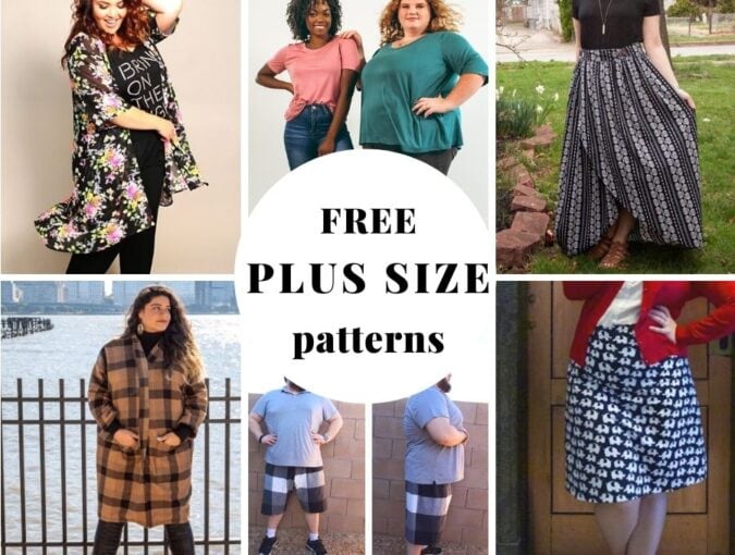 free plus size sewing patterns for women and men