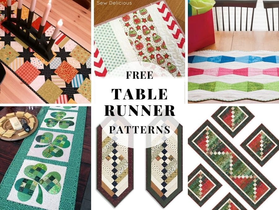 25+ Free Table Runner Patterns To Lift Your Mood ⋆ Hello Sewing