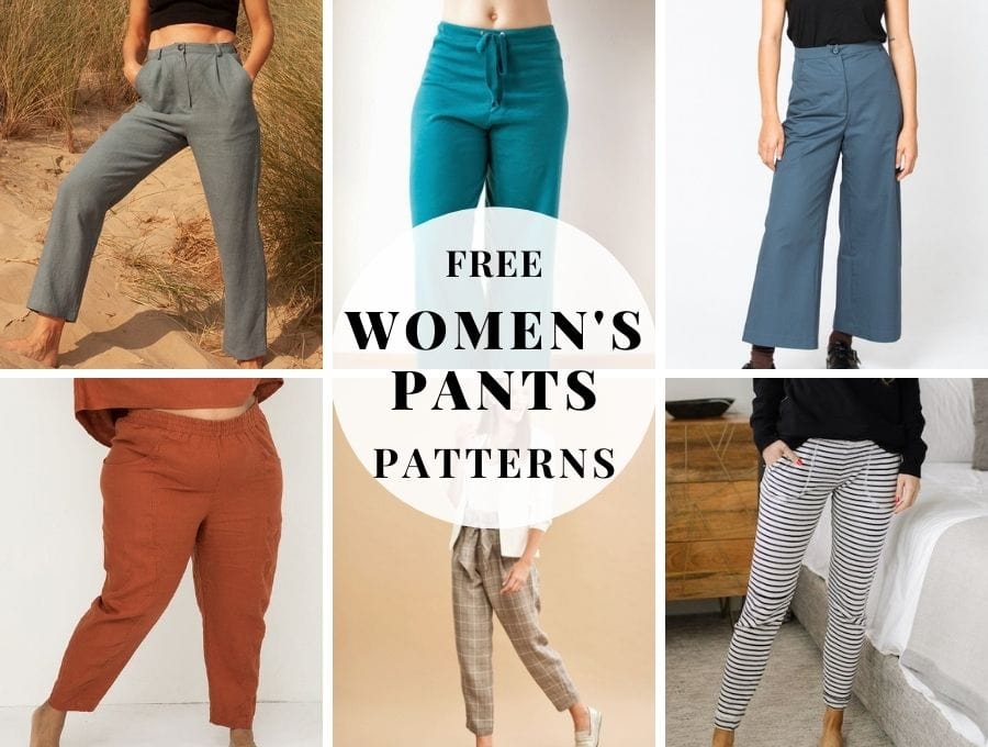 49 Stylish Sewing Patterns for Womens Pants 12 FREE PDFs