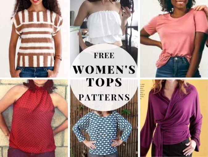 20+ Free Sewing Patterns For Women's Tops (Just Gorgeous!) ⋆ Hello Sewing