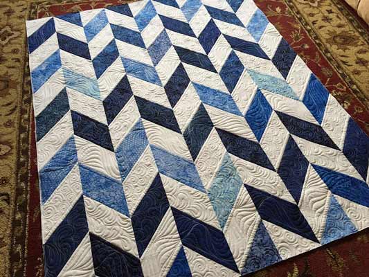 French braid chevron baby quilt