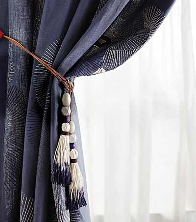 DIY fringe curtain tie backs