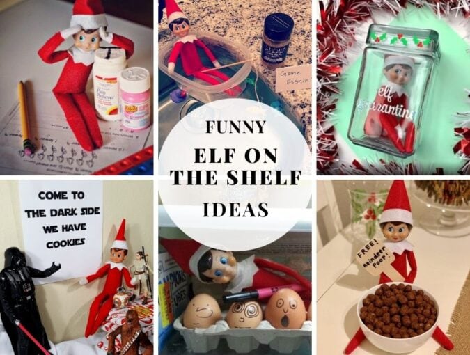 funny elf on the shelf ideas