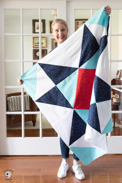 Giant star baby quilt