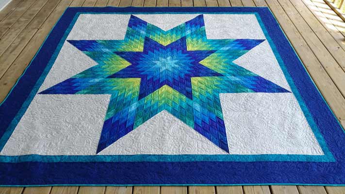 Glowing Lone Star Quilt