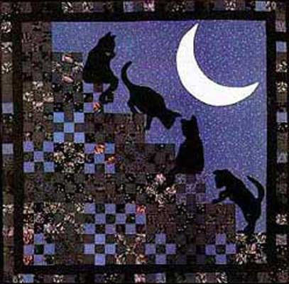 Stairway To Cat Heaven - quilt with cats
