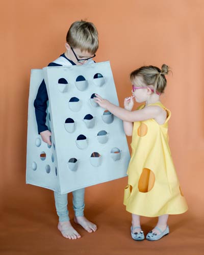 grater and cheese - creative halloween costume for siblings