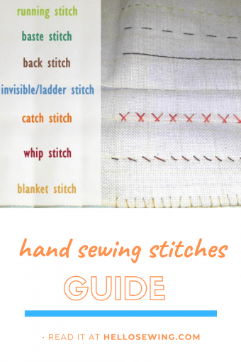 Guide To Basic Hand Sewing Stitches ⋆ Hello Sewing