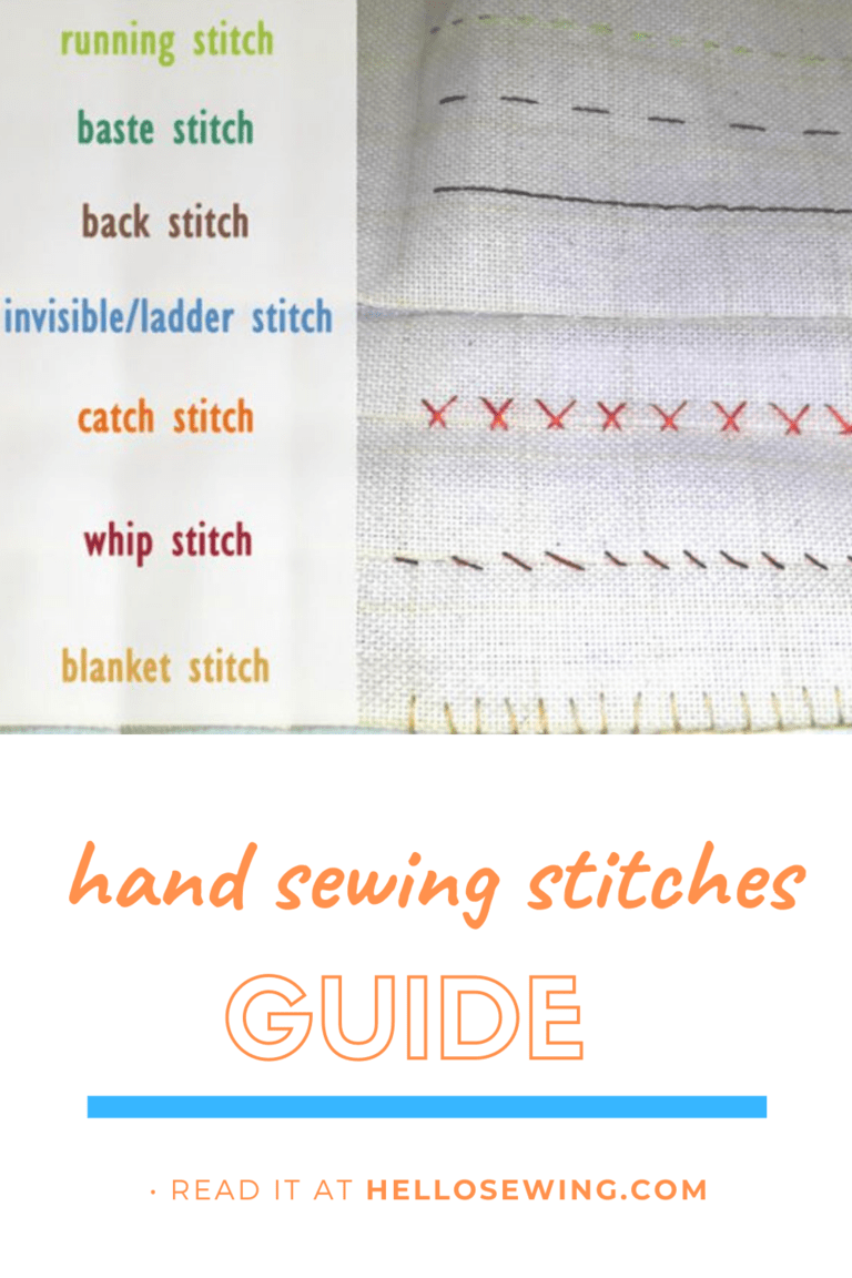 Guide To Basic Hand Sewing Stitches ⋆ Hello Sewing 