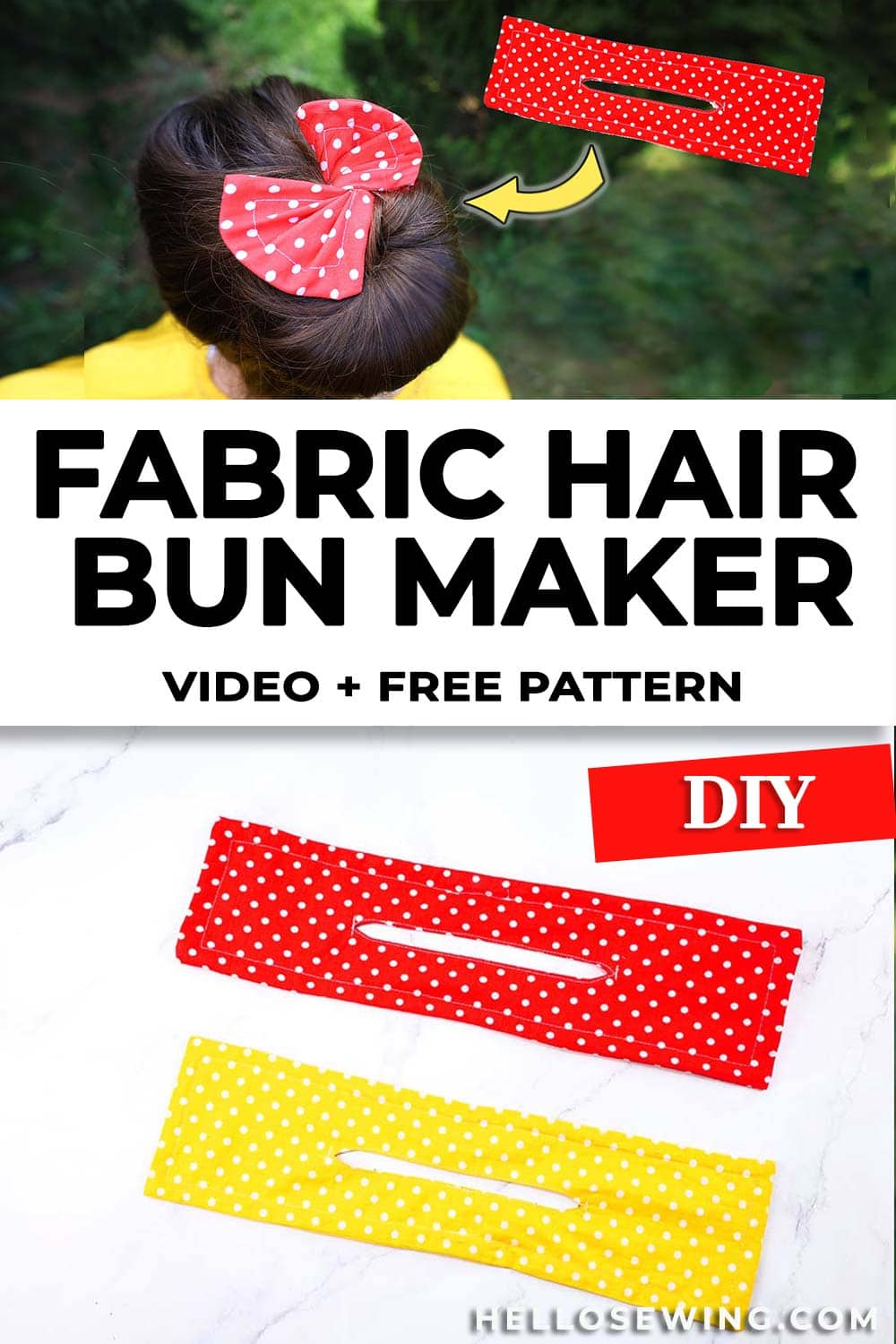 How to sew a hair bun maker