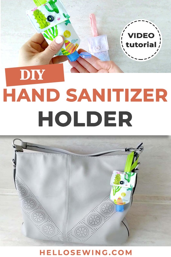 how to make a hand sanitizer pouch - step by step sewing tutorial