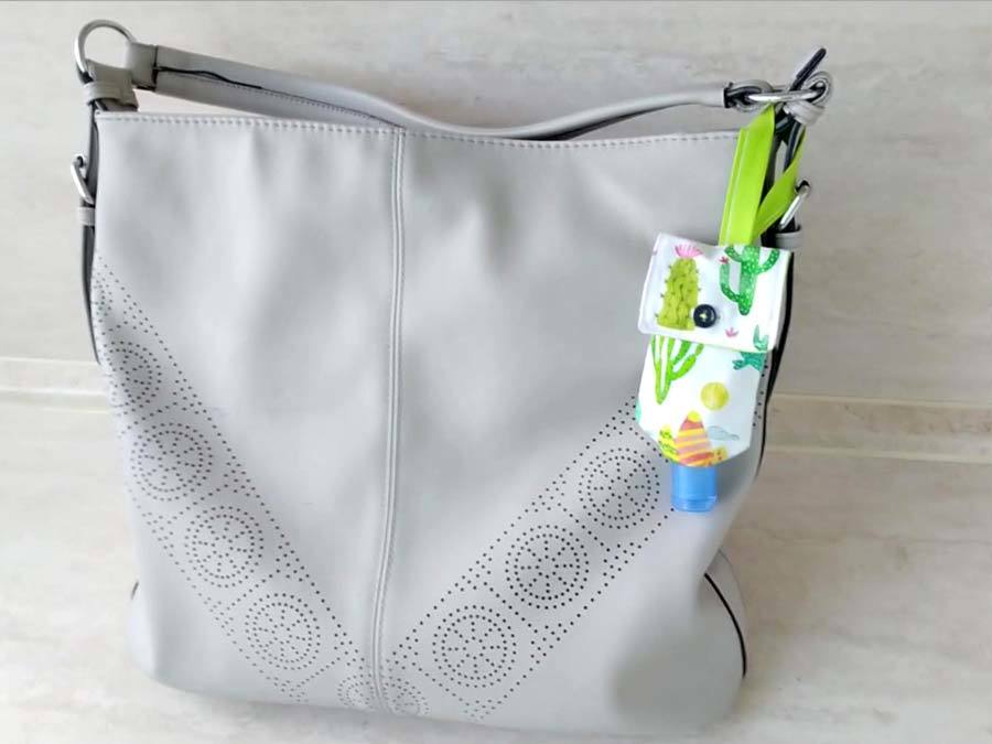 hand sanitizer holder for purse