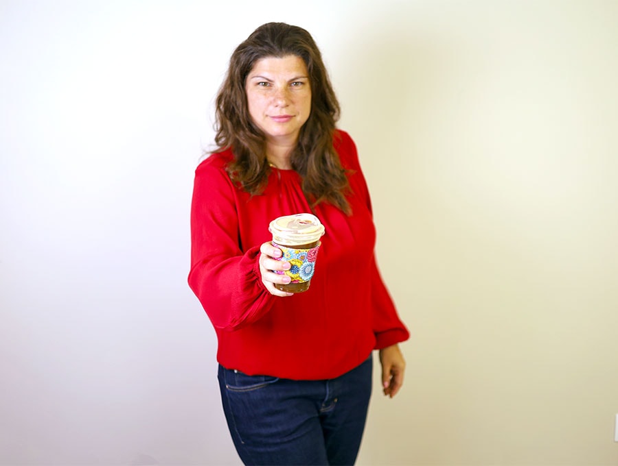 handmade coffe cup cozy