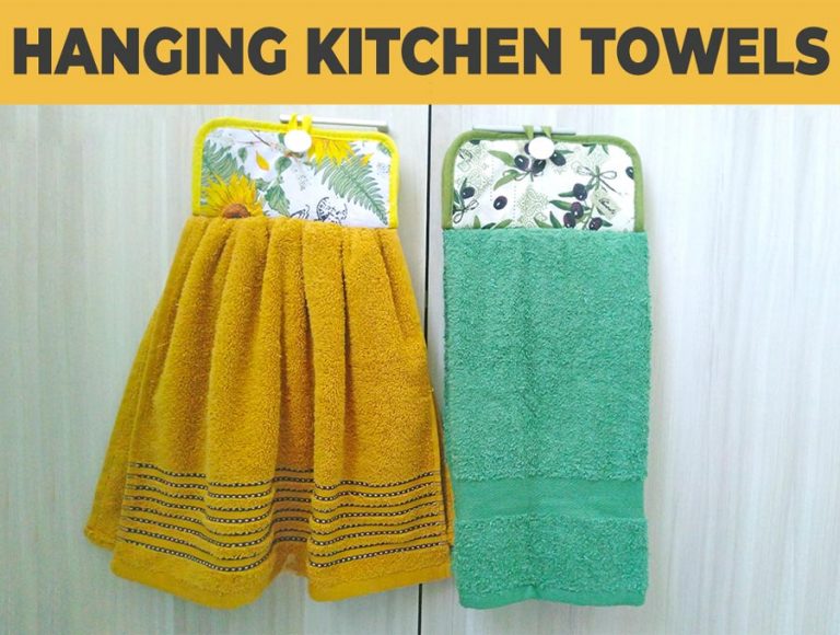 How to Make Hanging Kitchen Towels (2 ways – Gathered or Folded)