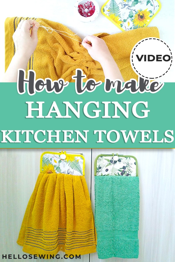 Hanging Kitchen Towel Easy Sewing Project