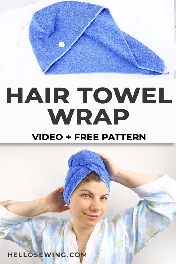 Make a Hair Turban From a Towel - Free Sewing Pattern