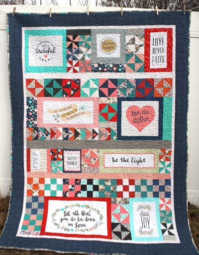 Mix and match panel and traditional patchwork
