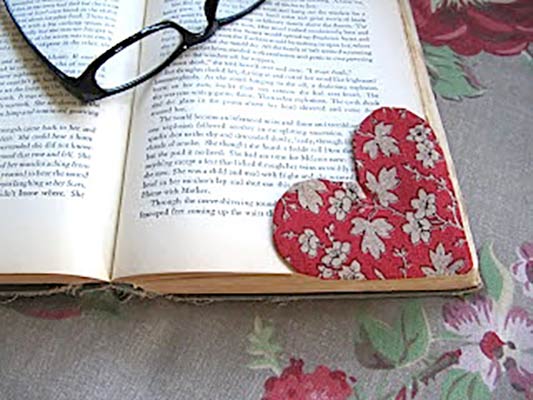 heart bookmark for valentine's day