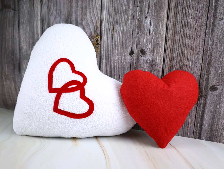 Heart Throw Pillow, Super Soft Fleece Pillow