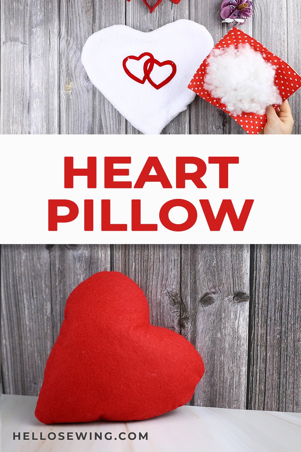 How To Make A Heart Pillow VIDEO And FREE Pattern ⋆ Hello Sewing