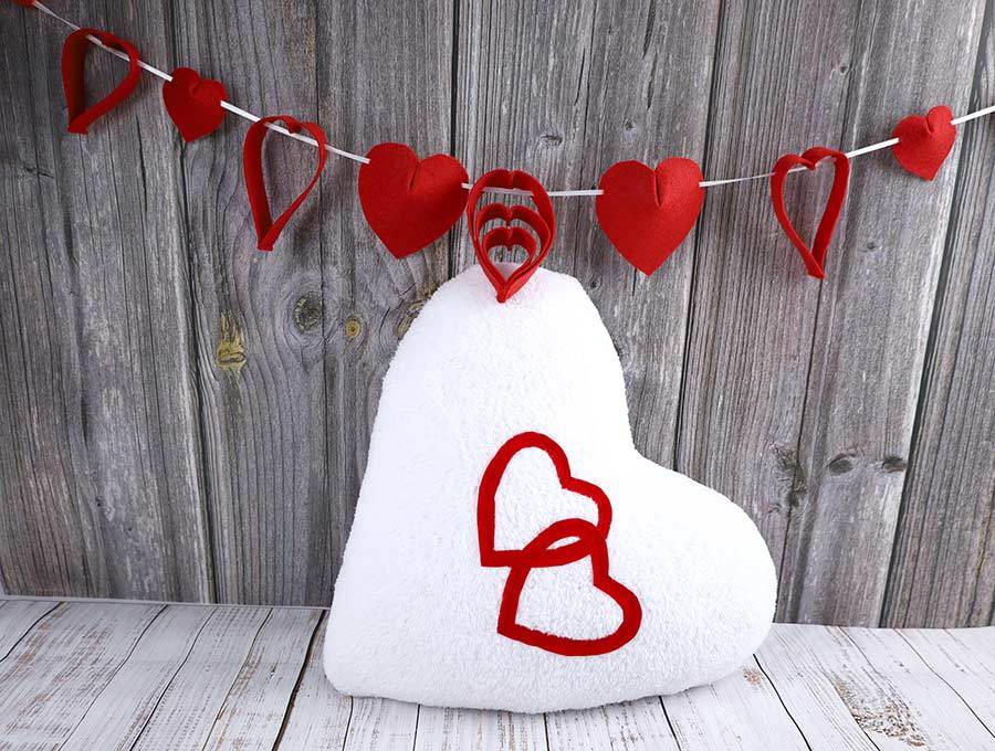 heart pillow valentines day