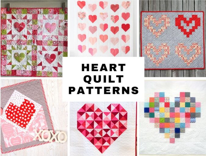 free heart quilt patterns and heart quilt blocks
