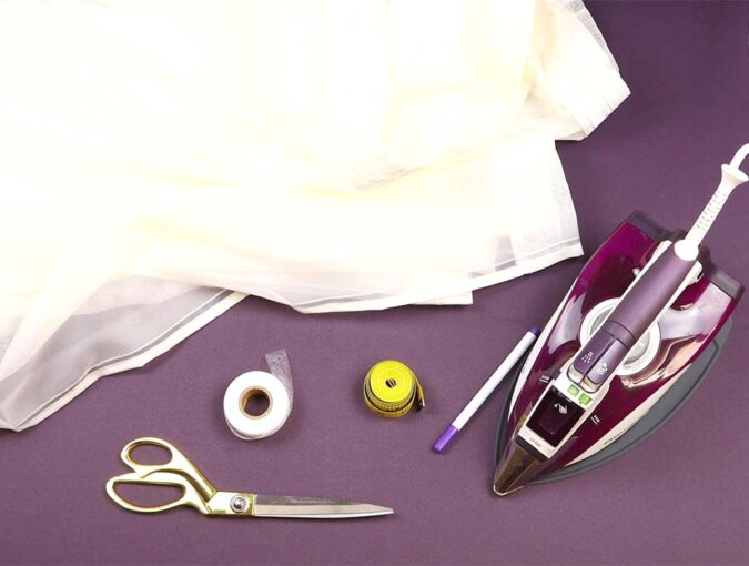 How To Hem Curtains (2 Ways) WITH Or WITHOUT Sewing ⋆ Hello Sewing