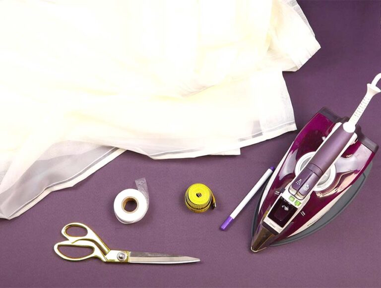 How To Hem Curtains (2 Ways) WITH Or WITHOUT Sewing ⋆ Hello Sewing