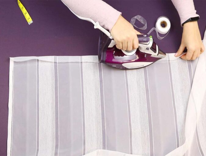 How To Hem Curtains (2 Ways) WITH Or WITHOUT Sewing ⋆ Hello Sewing