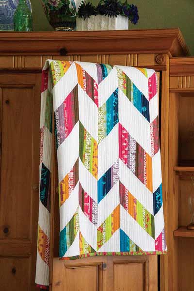 Herringbone design chevron quilt