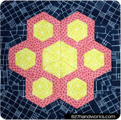 Hexagon block template