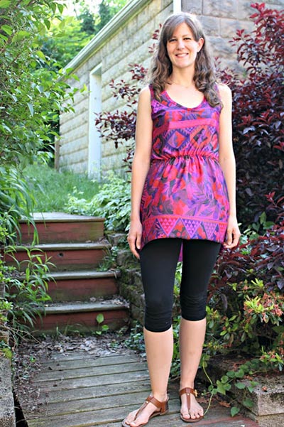 high low racerback tunic pattern