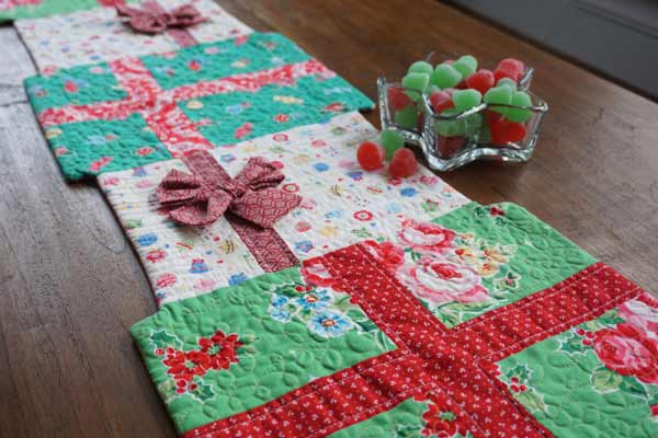 Presents: holiday table runner