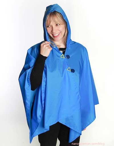 hooded rain poncho