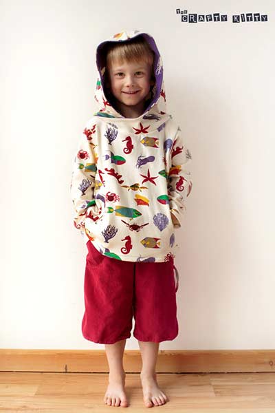 Oversized hooded sweatshirt for kids