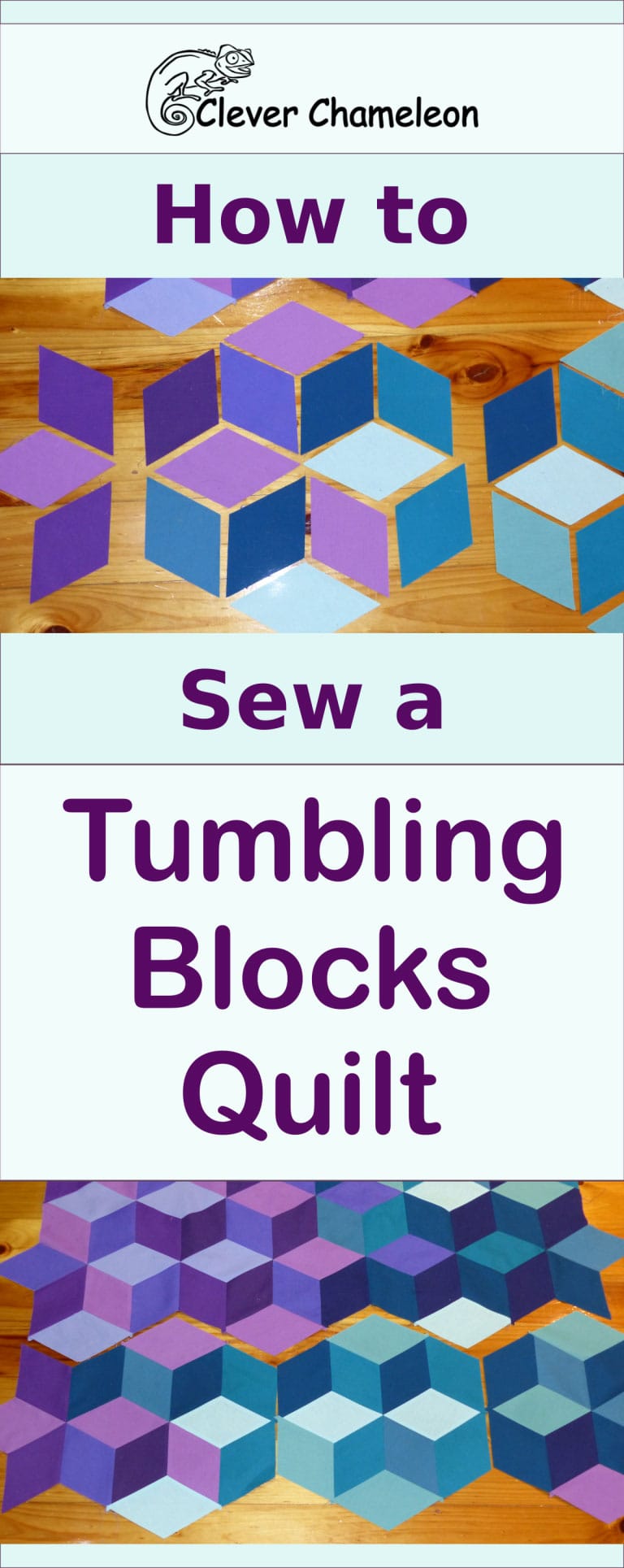 how to sew tumbling blocks