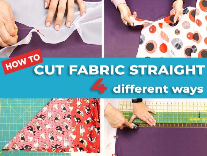 how to cut fabric straight