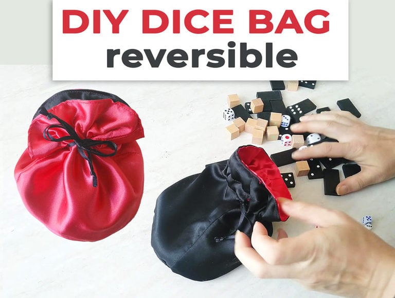 Free DIY Dice Bag Pattern and Video Tutorial (It’s reversible!)
