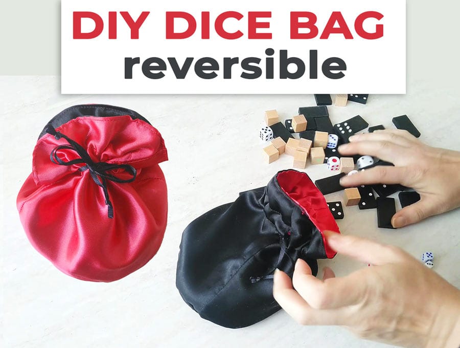 how to make a dice bag (reversible!)