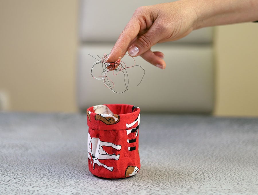 how to make a collapsible thread bin