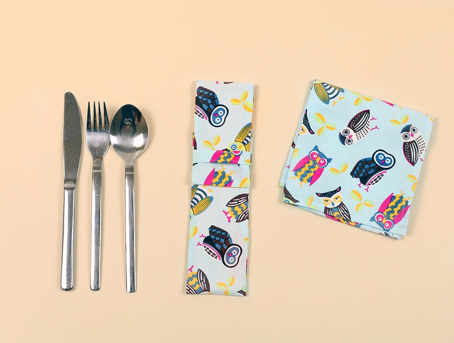 how to make cutlery pouch with a napkin