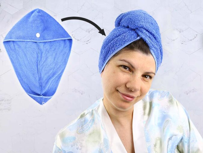 how to make hair towel wrap