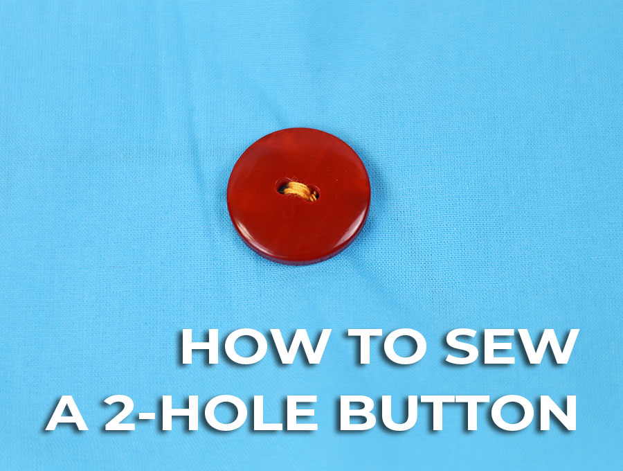 how to sew a 2-hole button by hand