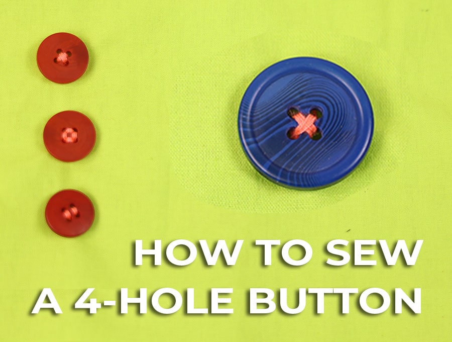 how to sew a 4-hole button by hand