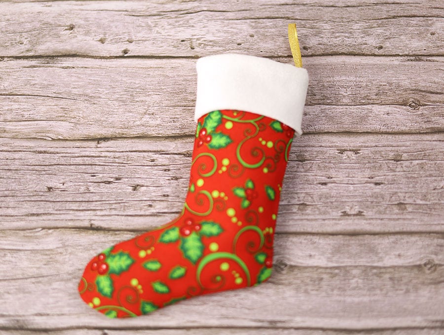 how to sew a Christmas stocking