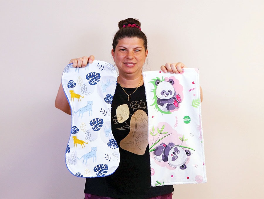 how to sew a baby burp cloth
